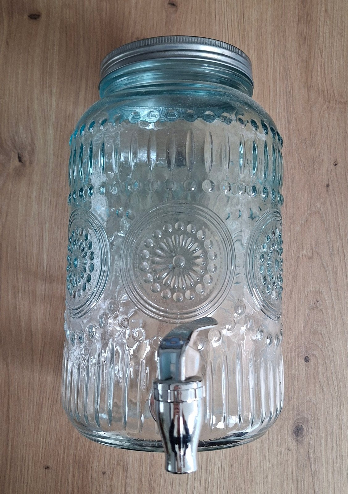 Glazen limonadetap 3 liter - Vintage design, Huis en Inrichting, Keuken | Keukenbenodigdheden, Ophalen, Zo goed als nieuw, Glas