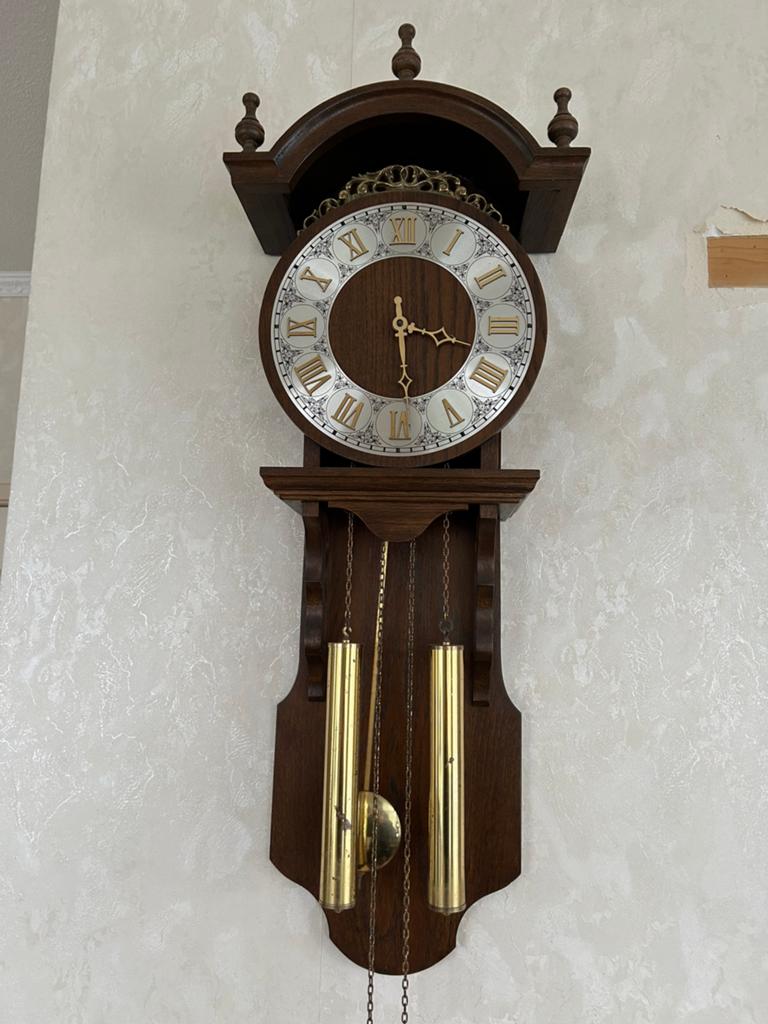 Vintage Eiken Wandklok, Ophalen of Verzenden