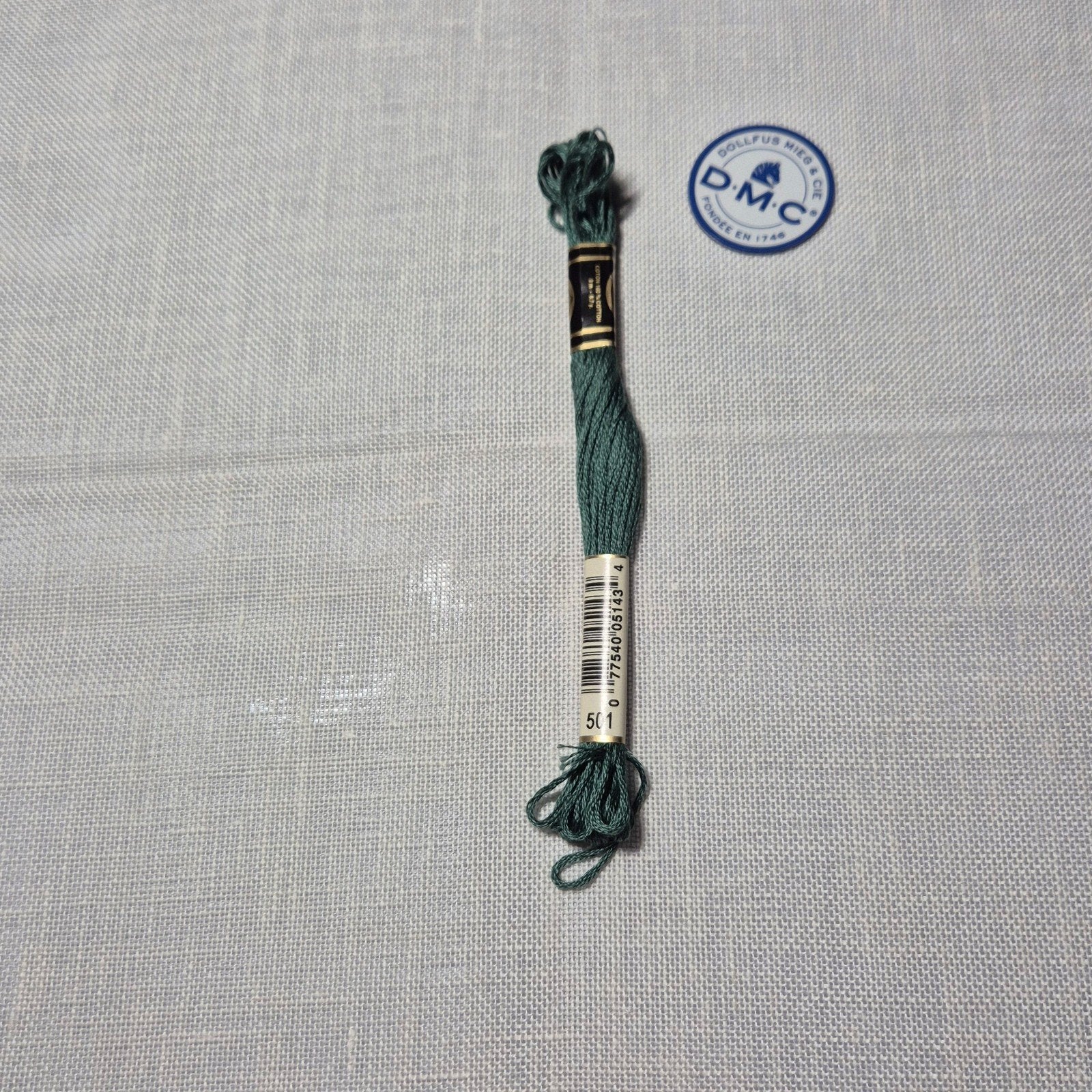 DMC mouline, groen 501, Ophalen of Verzenden, 68314 ILLZACH Cedex FRANCE, Borduurgaren of Zijde, DMC