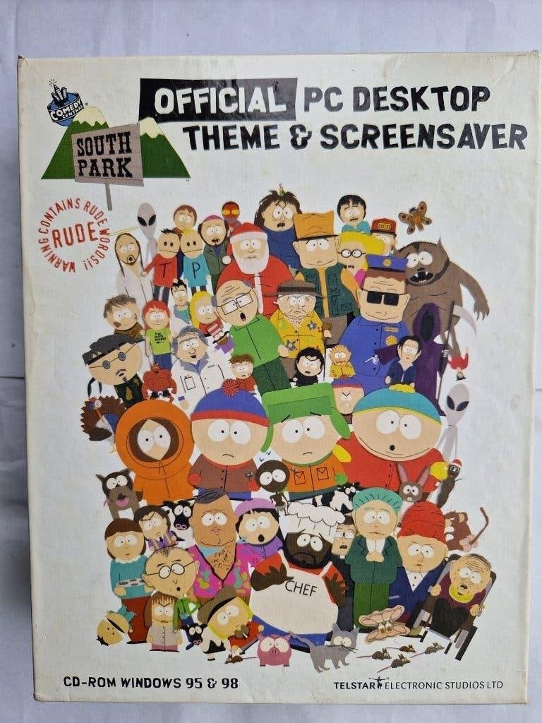 SOUTH PARK OFFICIAL pc desktop theme & screensaver big box, Spelcomputers en Games, Games | Pc, Gebruikt, 1 speler, Racen en Vliegen