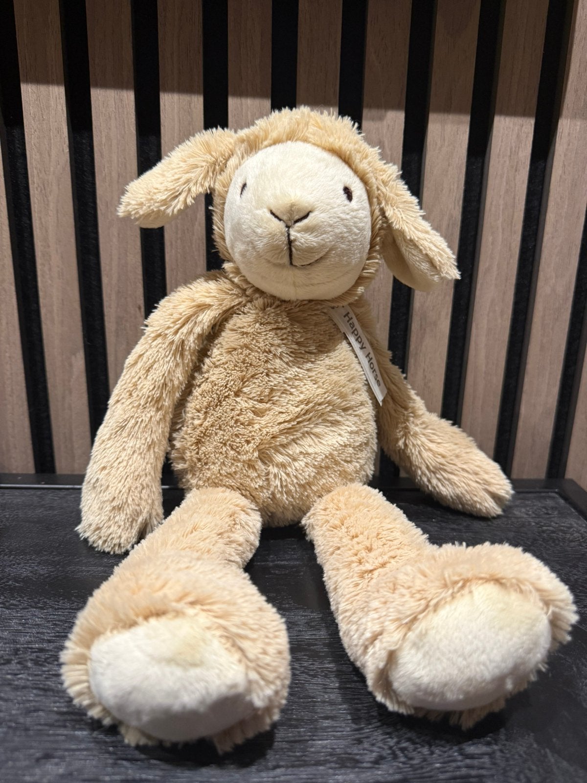 Happy horse lam livio 38cm, Kinderen en Baby's, Ophalen of Verzenden, Zo goed als nieuw, Middelgroot (20 tot 80 cm), Beige