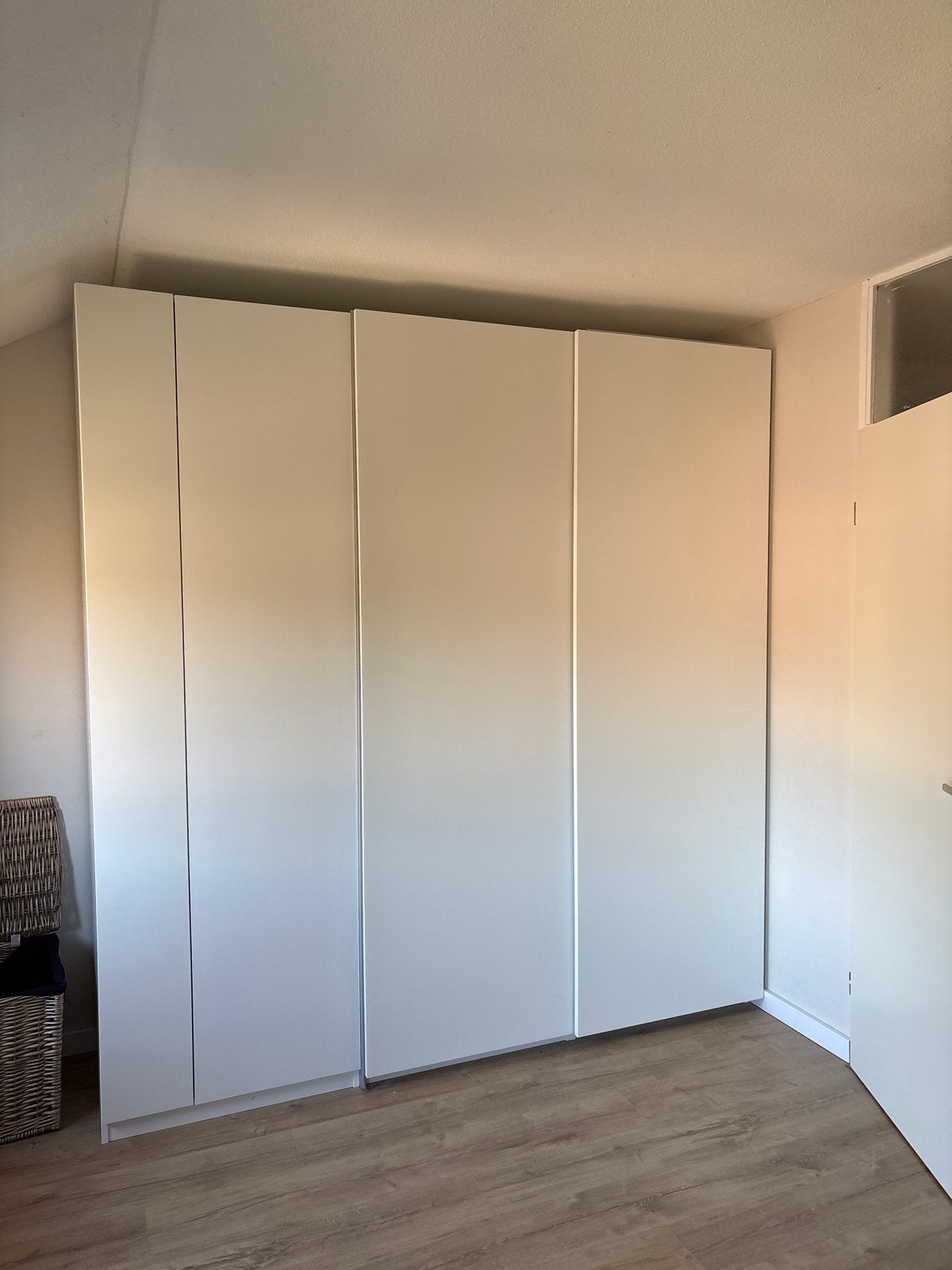 IKEA PAX/HASVIK Kledingkast met Schuifdeuren en Lades, Ophalen, 200 cm of meer, Zo goed als nieuw, Met lade(s)