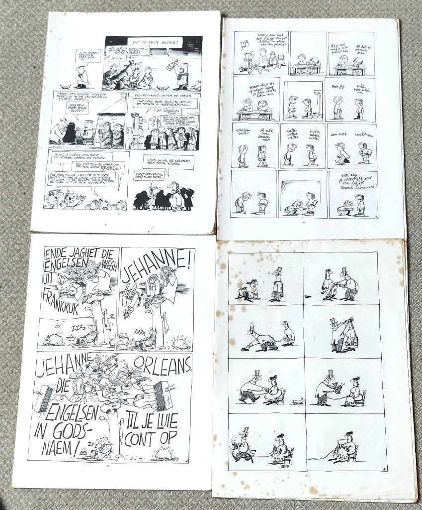 4 Claire Bretecher uitvouw strips circa 1975, Meerdere stripboeken, Ophalen of Verzenden, Zo goed als nieuw