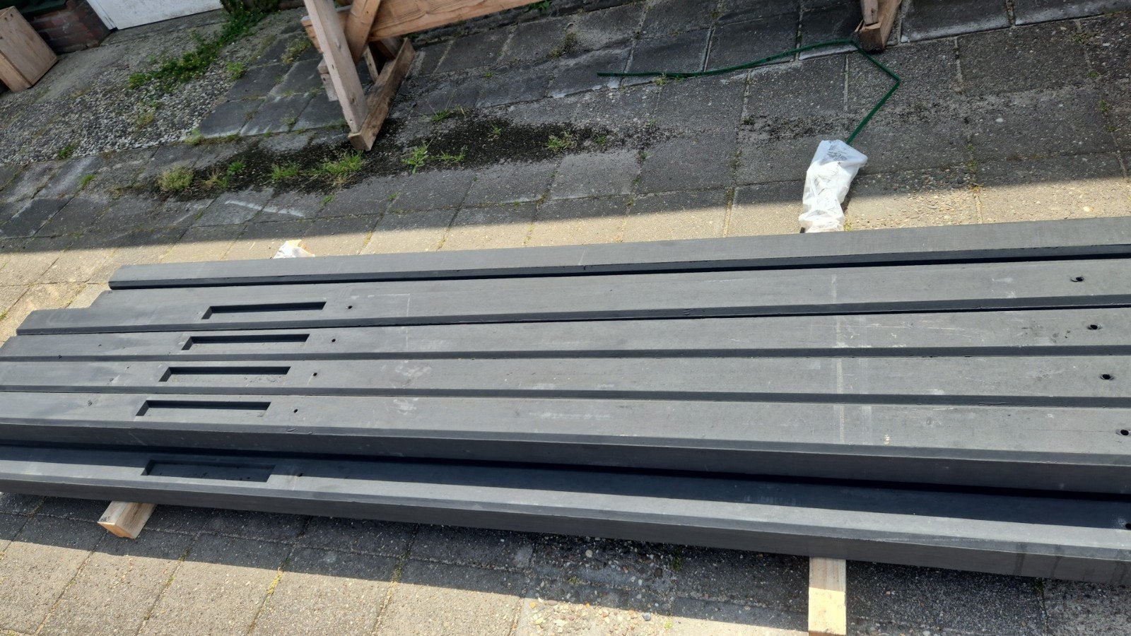 50 stuks palen te koop en platen, Tuin en Terras, Schuttingen, Ophalen of Verzenden, Minder dan 3 meter