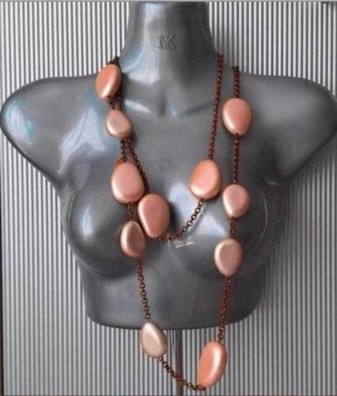Manouk - kiezelketting met goudgloed. 3=2 actie!, Met hanger, Overige materialen, Overige kleuren, Verzenden