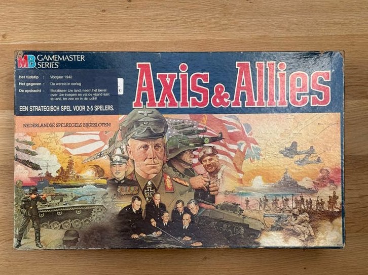 MB Axis & Allies bordspel - Strategisch WOII spel, Hobby en Vrije tijd, Drie of vier spelers, Ophalen, Gebruikt