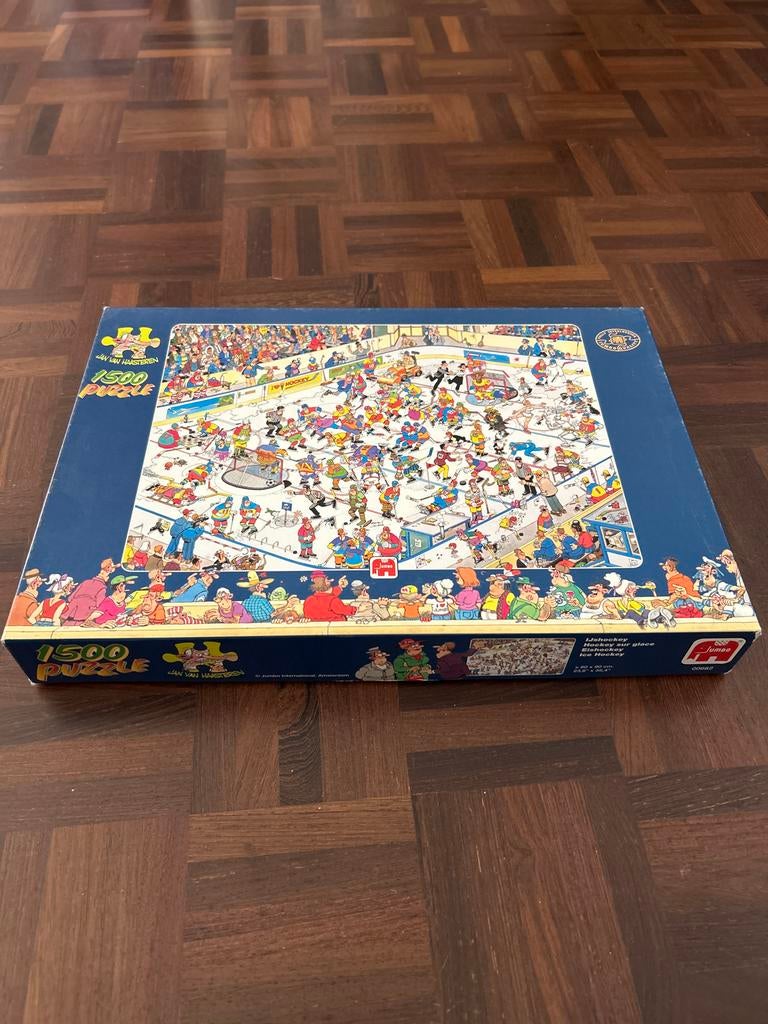 Jan van Haasteren IJshockey Puzzel 1500 stukjes, Ophalen, 500 t/m 1500 stukjes, Gebruikt, Legpuzzel