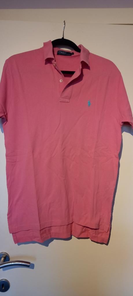 roze polo shirt met blauw logo Ralph Lauren maat S, Ralph Lauren, Ophalen of Verzenden, Zo goed als nieuw, Roze
