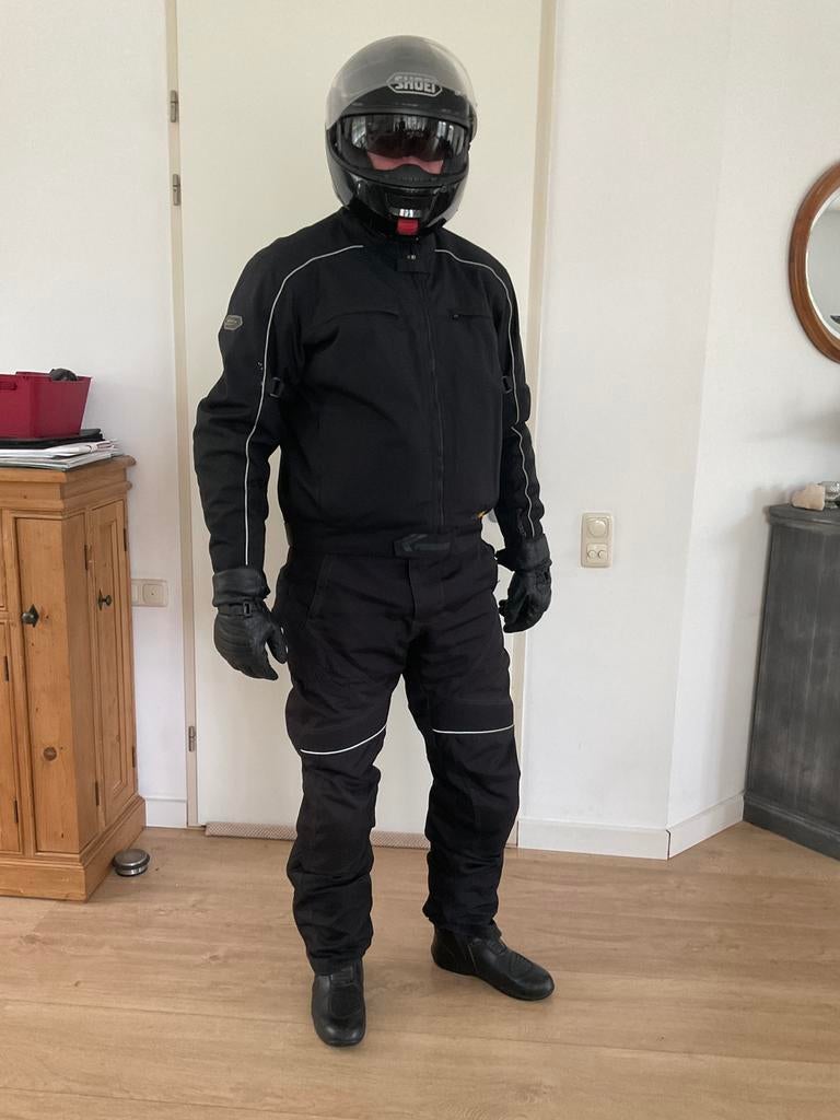 Motoroutfit: jas, broek, laarzen, handsch en systeemhelm!, Ophalen of Verzenden, Tweedehands, Heren, Jas | textiel
