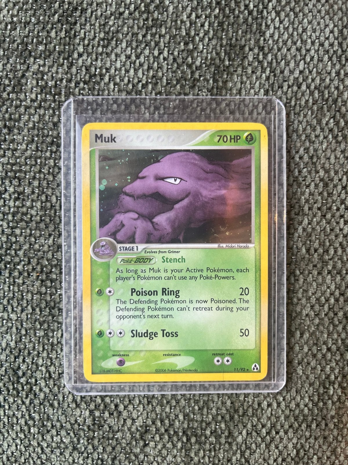Muk Pokémon kaart holo 2006 (11/92), Ophalen of Verzenden, Gebruikt, Losse kaart, Foil