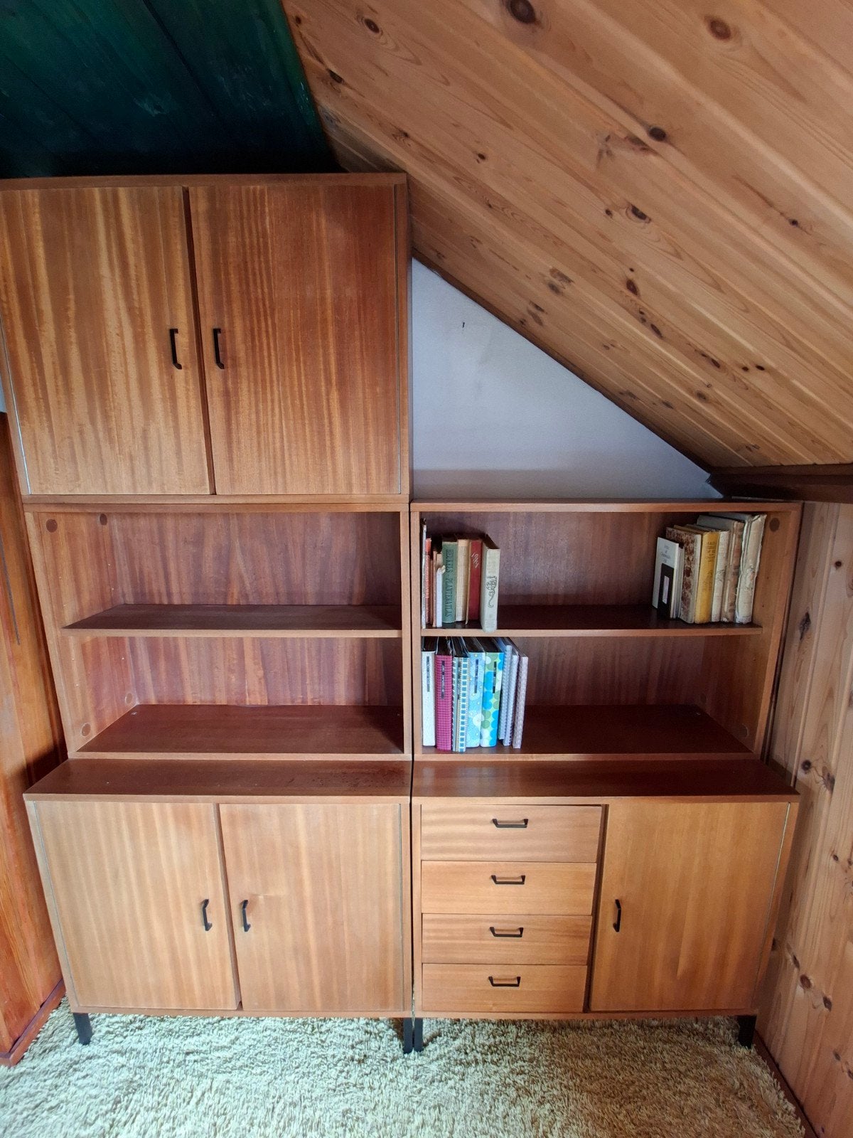 prachtig vintage wandmeubel Conlux, Ophalen, Met lade(s), Zo goed als nieuw, 25 tot 50 cm