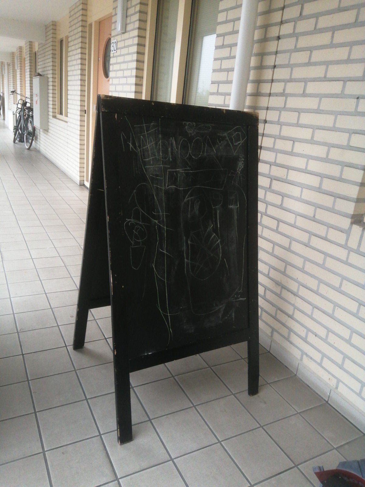 krijtstoepbord, Ophalen, Gebruikt, Reclamebord