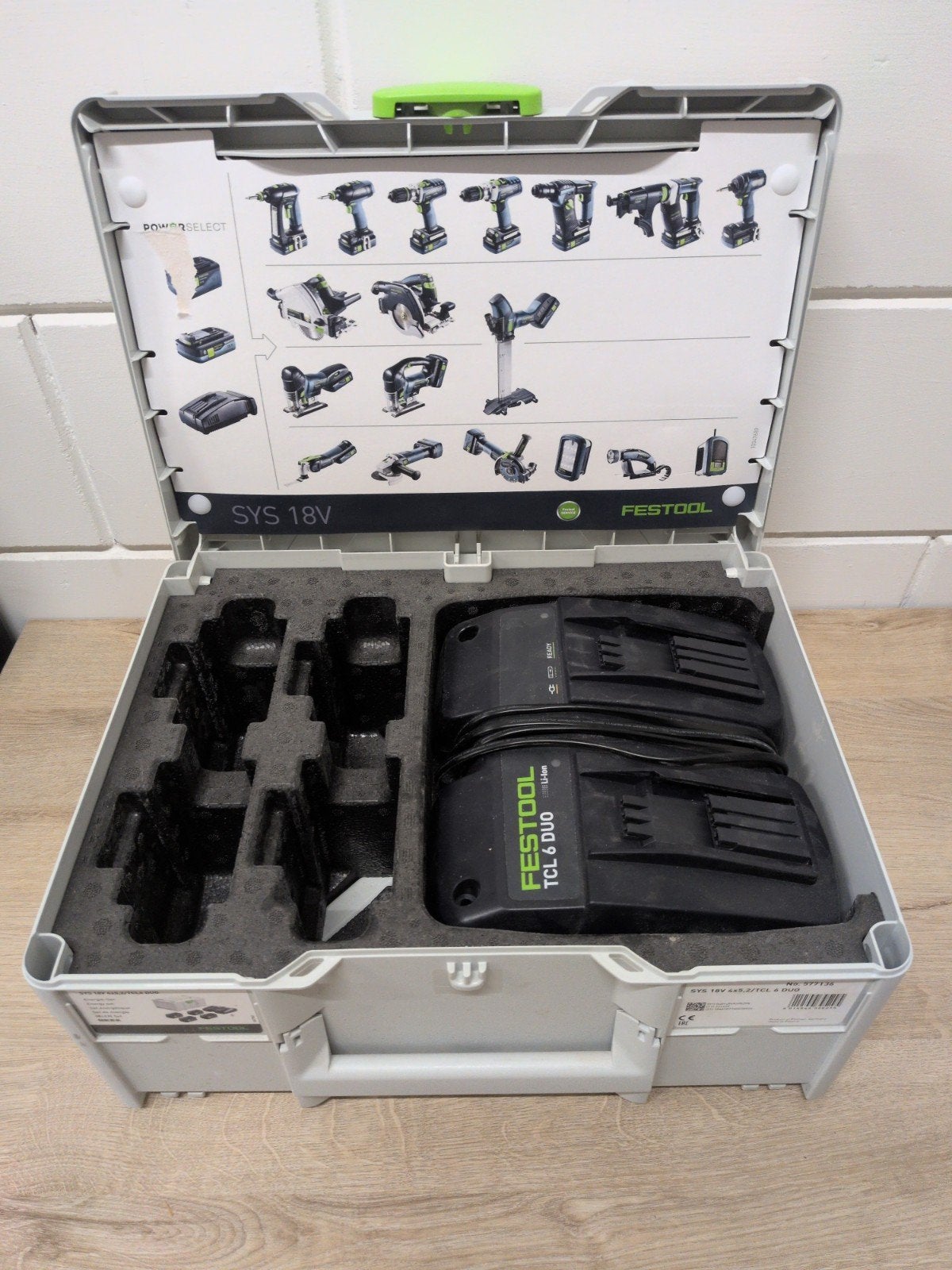 Festool accu systainer met TCL 6 duo lader nieuw