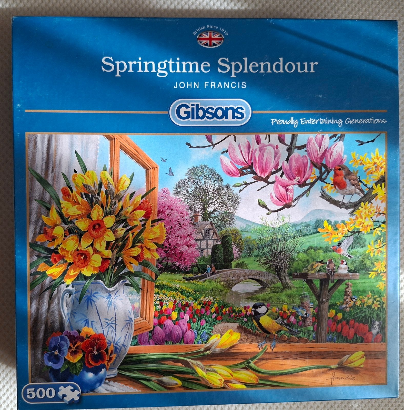Gibsons Springtime Splendour Legpuzzel 500 stukjes, Ophalen of Verzenden, Minder dan 500 stukjes, Zo goed als nieuw, Legpuzzel