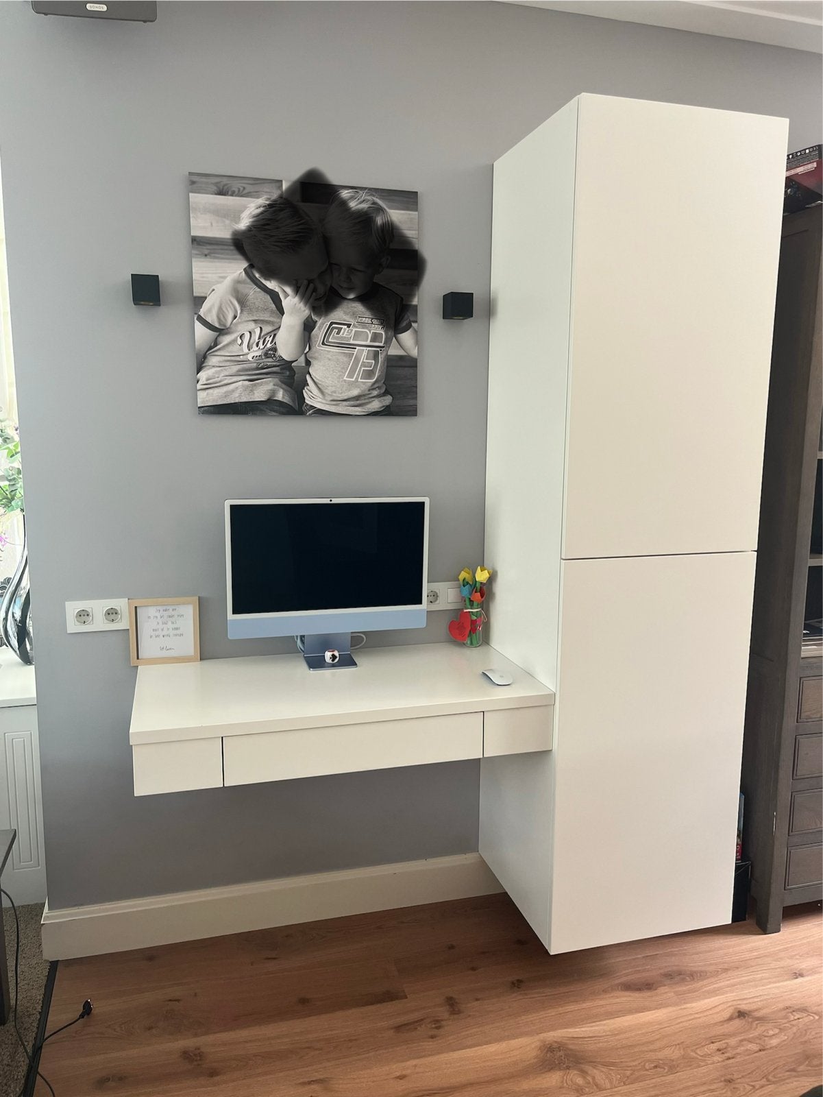 Computermeubel met opbergkast, zgan, Ophalen, Zo goed als nieuw, 40 tot 80 cm, 120 tot 170 cm