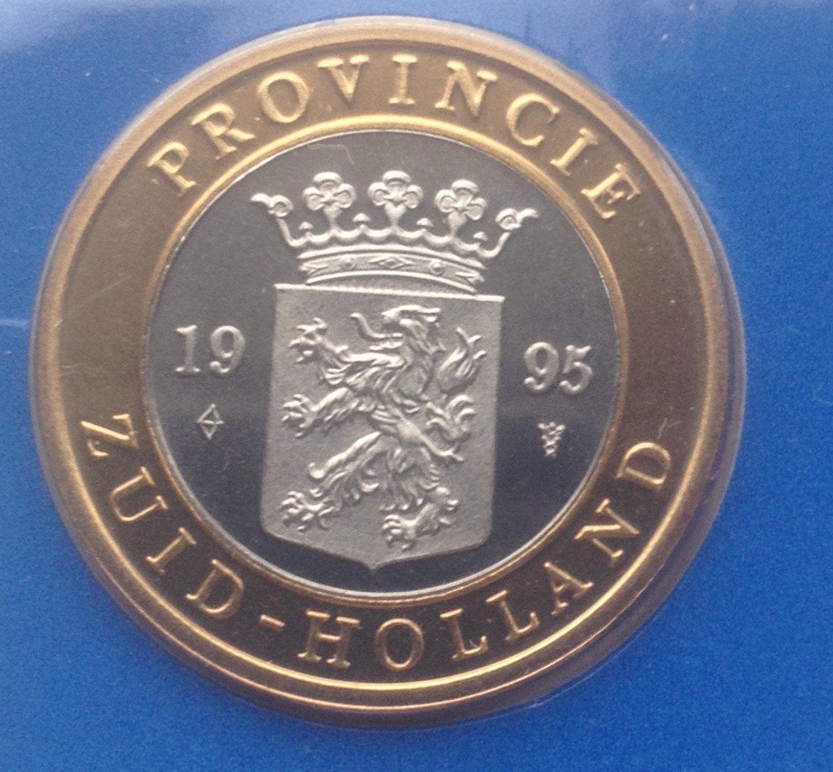 Provincie penning 1995 Zuid-Holland, Postzegels en Munten, Ophalen of Verzenden, Nederland