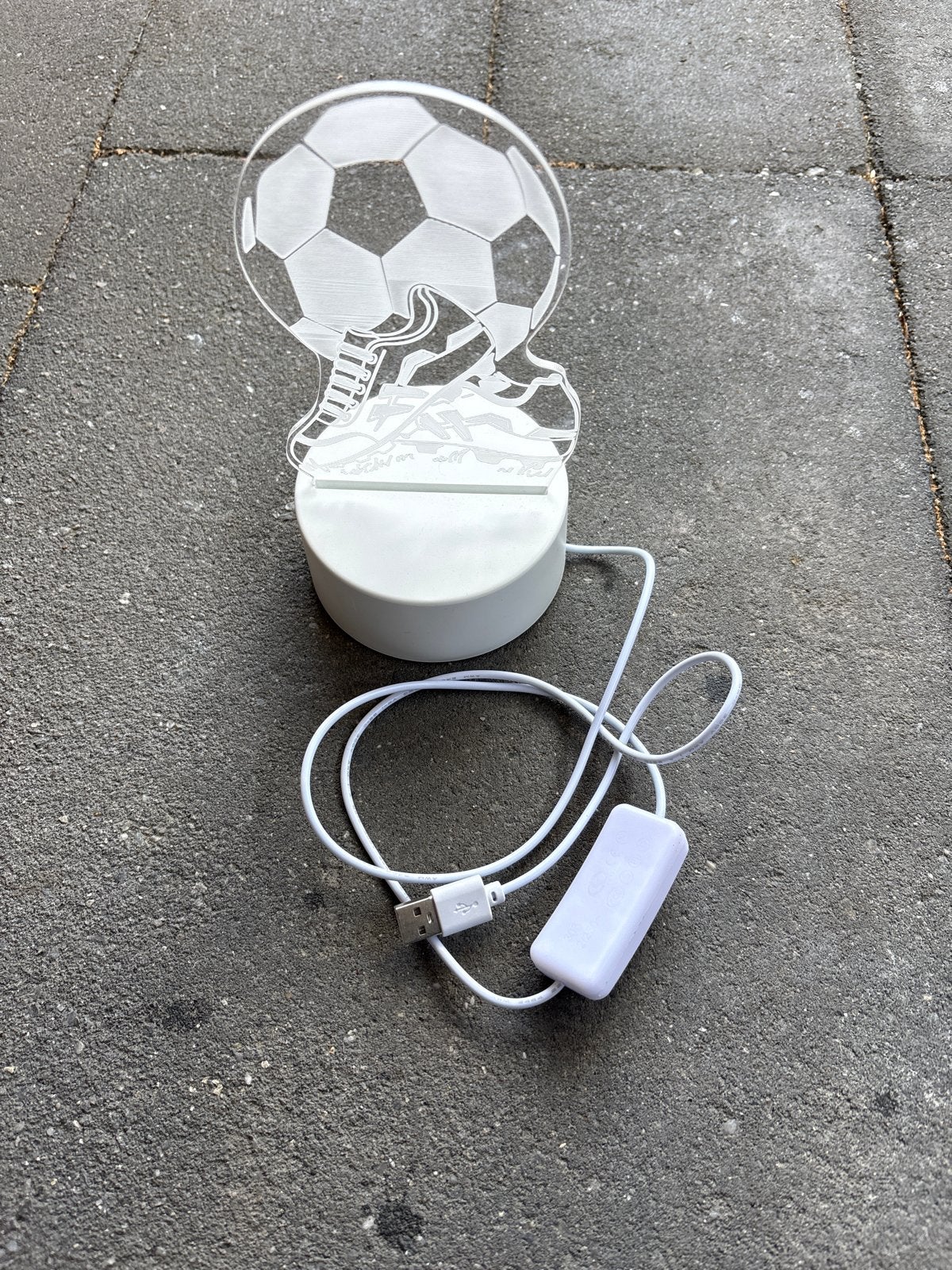 Voetbal 3D LED Lamp - Perfect voor de voetballiefhebber!, Kunststof, Ophalen of Verzenden, Zo goed als nieuw, Modern