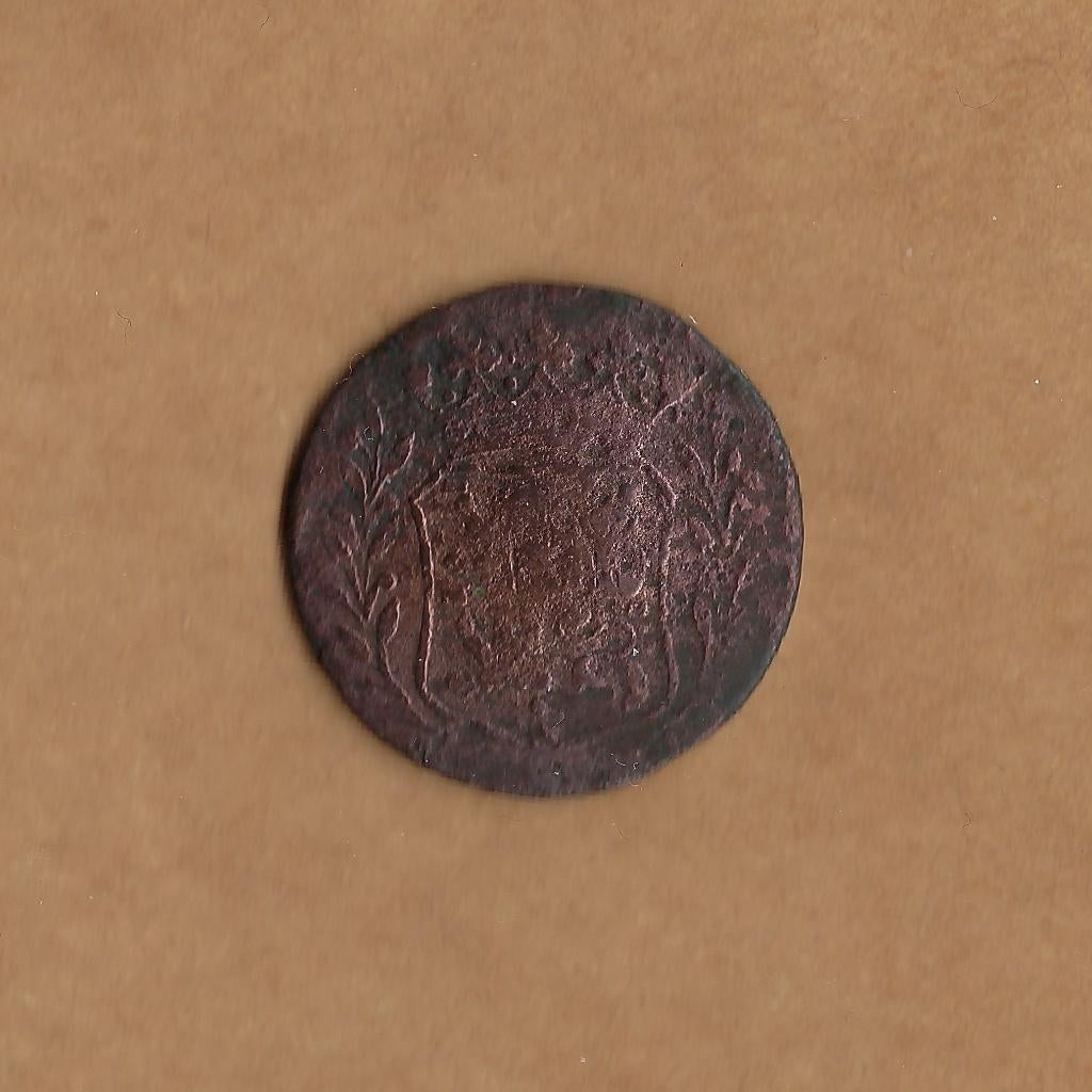 1 duit West-Friesland 1754, Postzegels en Munten, Munten | Nederland, Ophalen of Verzenden, Vóór koninkrijk, Overige waardes, Losse munt