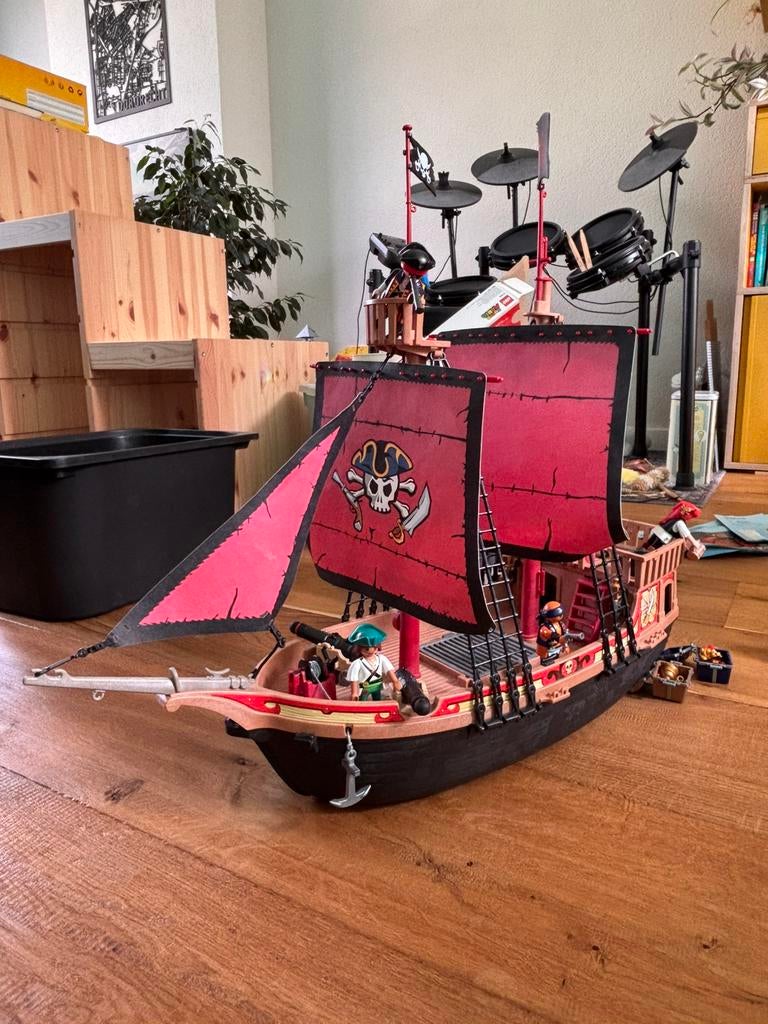 Playmobil piratenschip en schateiland, Kinderen en Baby's, Speelgoed | Playmobil, Ophalen, Zo goed als nieuw