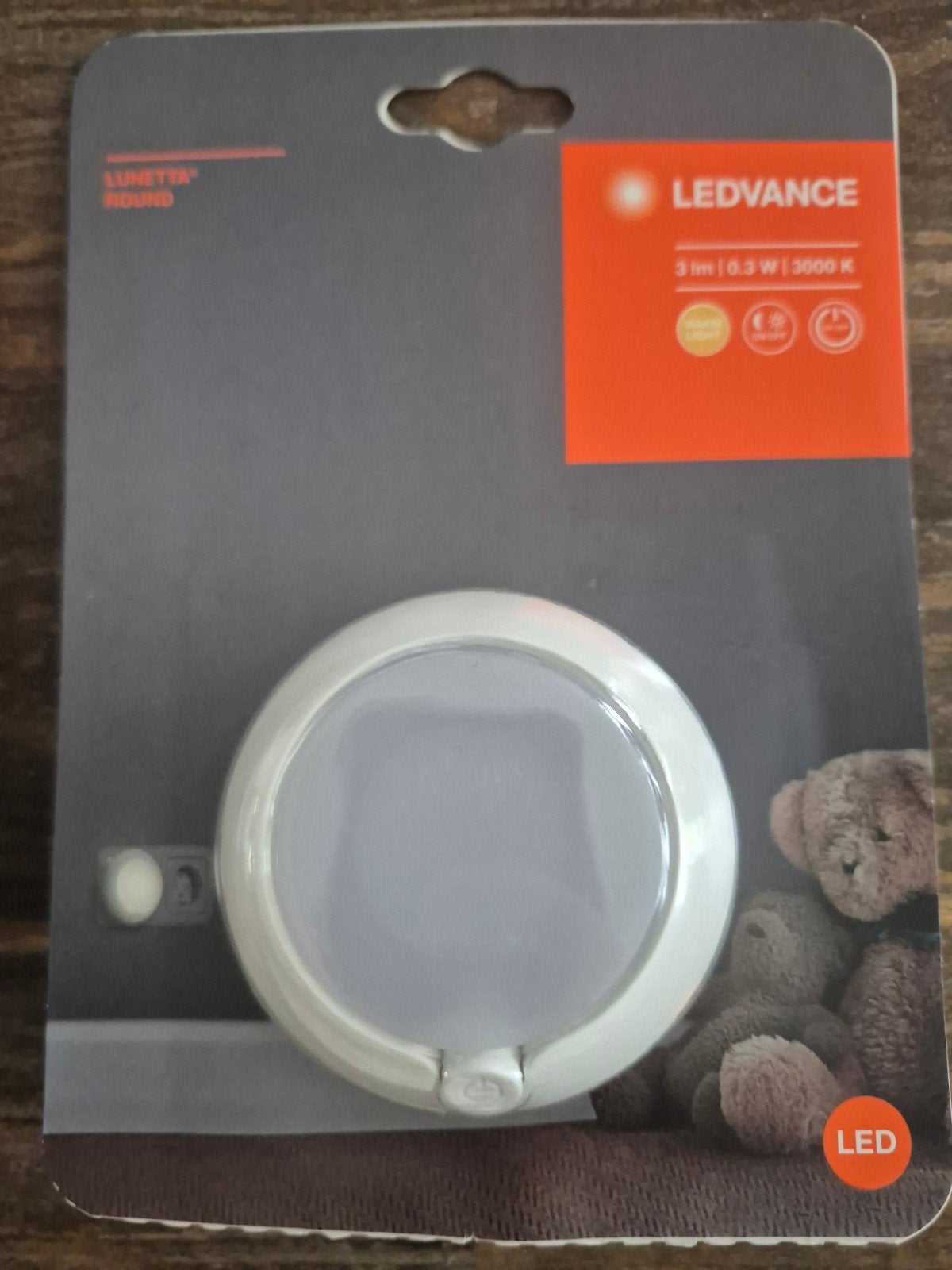 Ledvance Lunetta rond, nachtlamp/ doorloopverlichting, Kunststof, Inclusief lichtbron, Prikspot, Nieuw