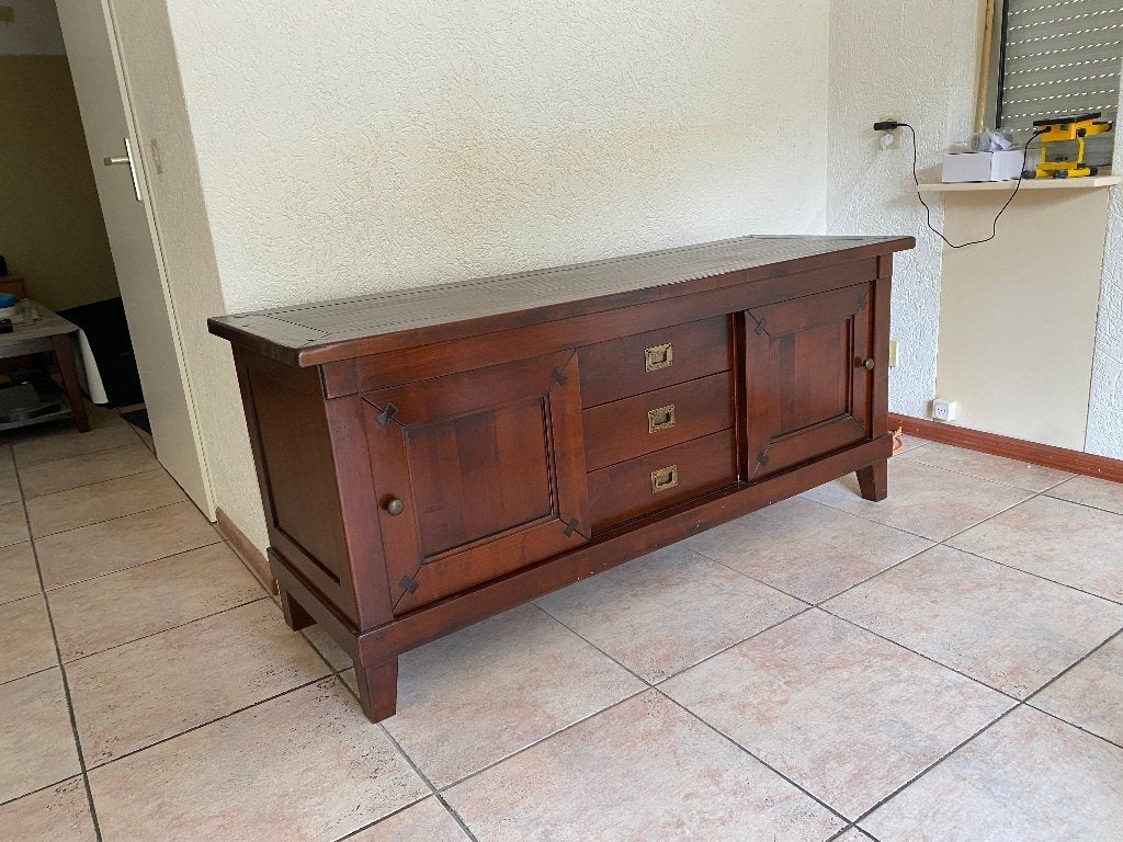 tv kast, Ophalen, Gebruikt, 100 tot 150 cm, Kersenhout