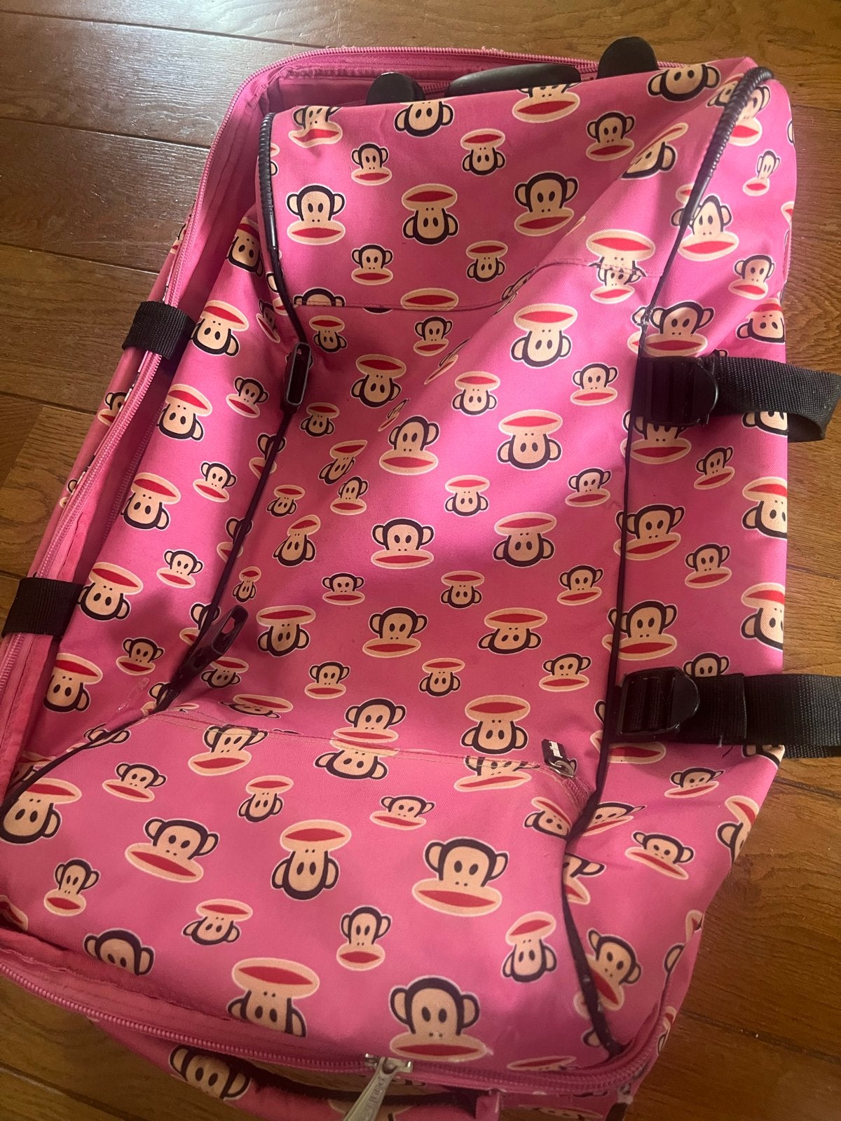 Roze Paul Frank reiskoffer met apenprint, 40 tot 60 cm, 20 tot 30 cm, Ophalen of Verzenden, Zo goed als nieuw