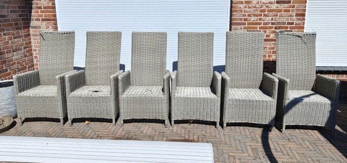 Gebruikte tuinstoelen., Ophalen, Kunststof, Gebruikt, Tuinstoelen