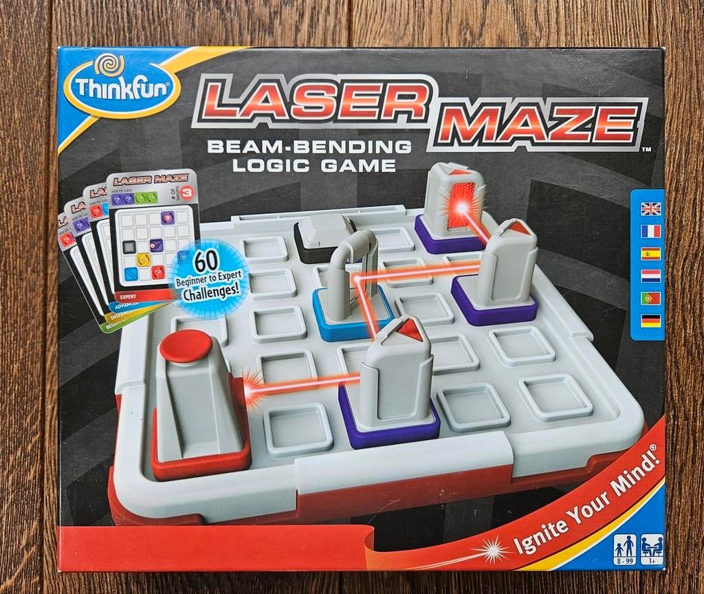 Thinkfun Laser Maze: Beam-Bending Logic Game, Een of twee spelers, Ophalen of Verzenden, Zo goed als nieuw, Thinkfun