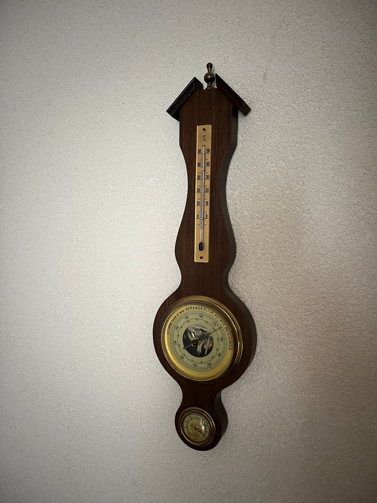 Vintage Barometer Weerstation, Ophalen, Zo goed als nieuw, Weerstation