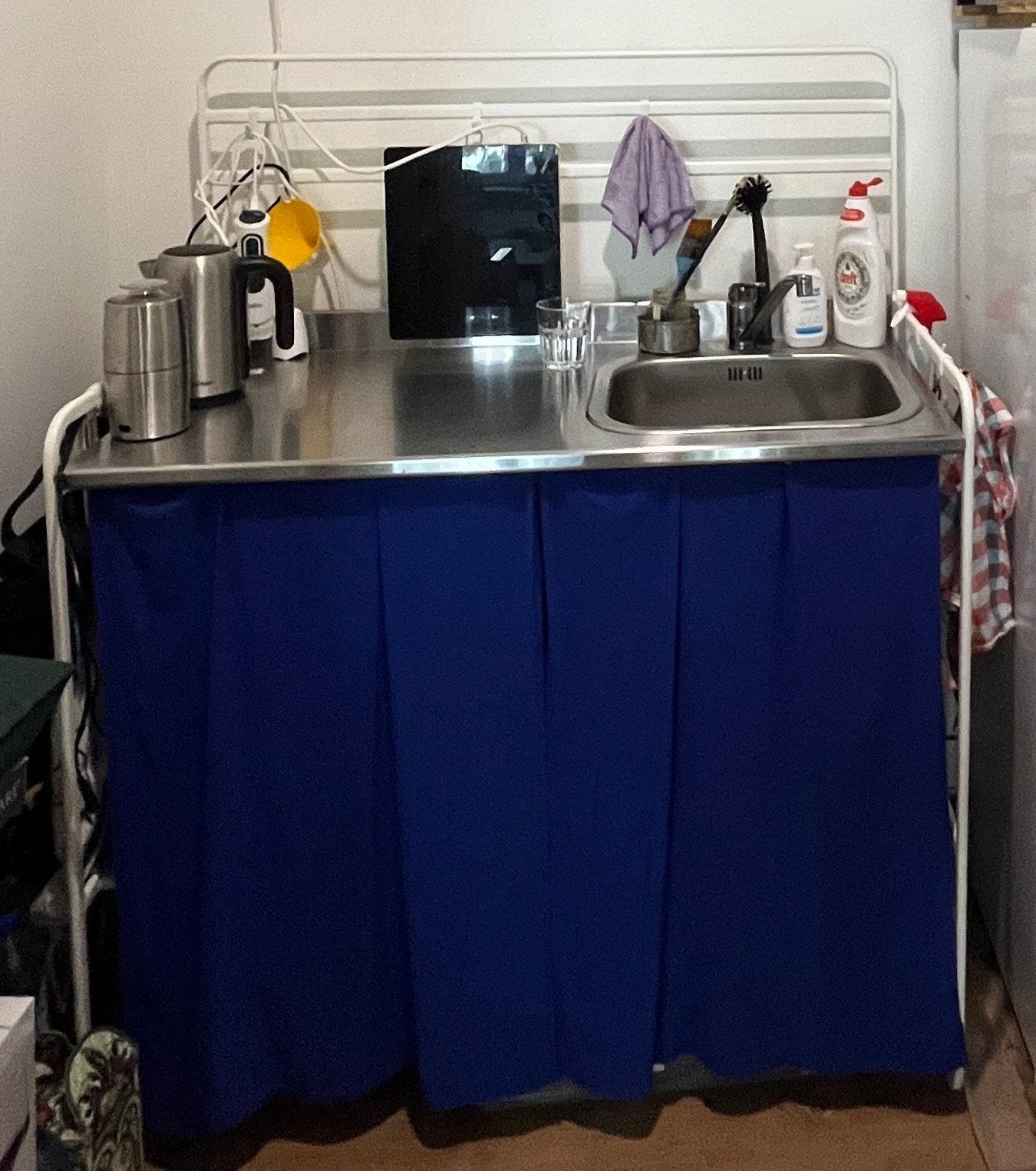 SUNNERSTA kitchenette met spoelbak en kraan, Huis en Inrichting, Ophalen, Gebruikt, Wit, Enkelwandige keuken