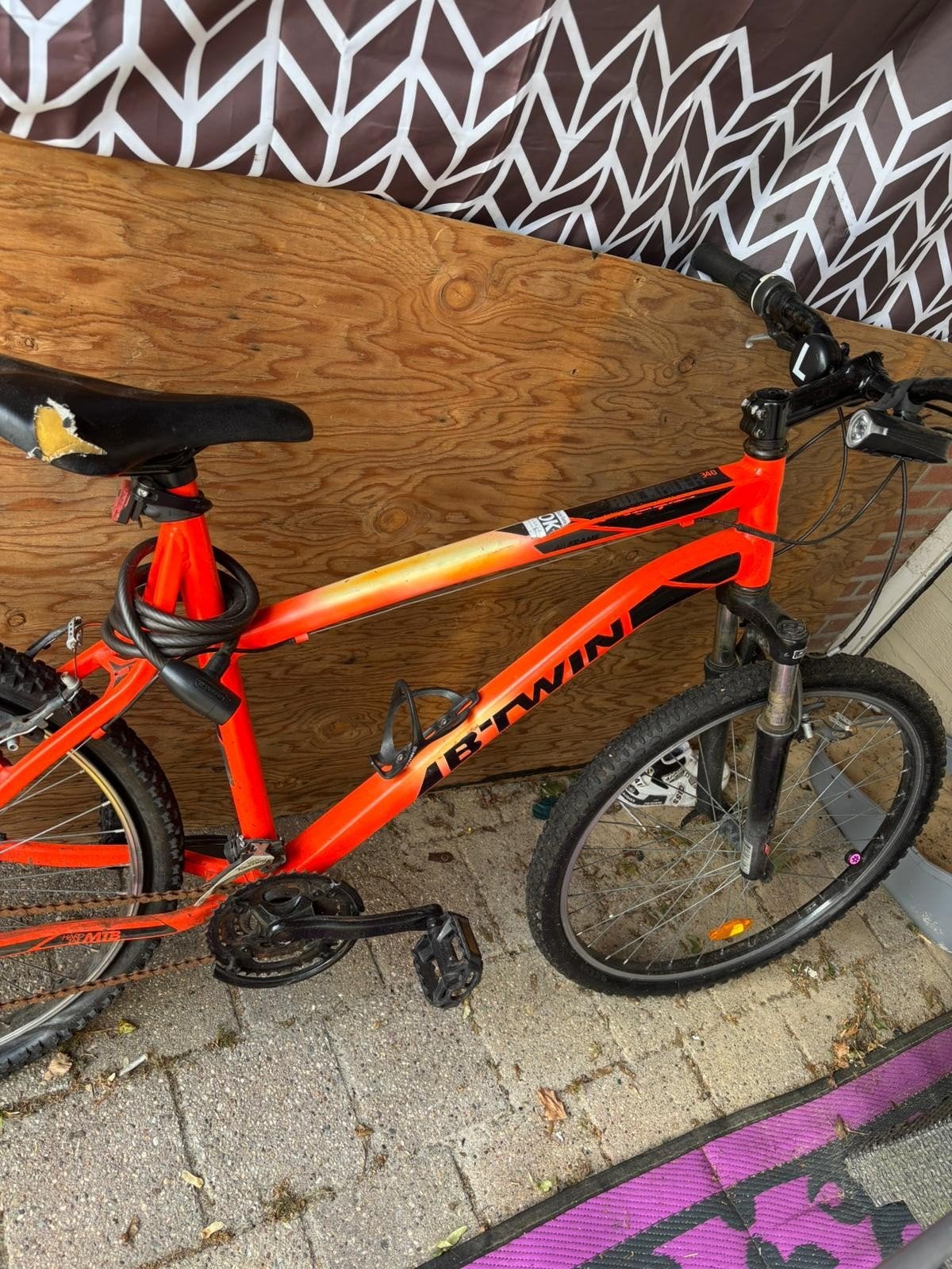 B'Twin Mountainbike Oranje - Gebruikt, Fietsen en Brommers, Ophalen, Gebruikt, Overige merken