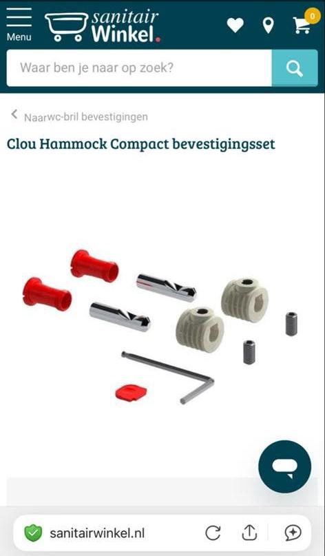 Clou Hammock Compact Bevestigingsset, Ophalen of Verzenden, Nieuw, Overige typen