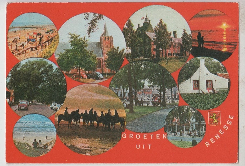 Renesse Groeten 9 Cirkels  Gelopen, Verzenden, 1960 tot 1980, Gelopen, Zeeland