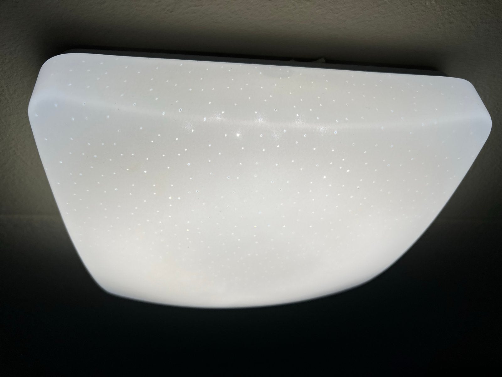 2x Plafondlamp LED 27 cm met sterrenhemel effect, Huis en Inrichting, Lampen | Plafondlampen, Ophalen, Zo goed als nieuw, Kunststof
