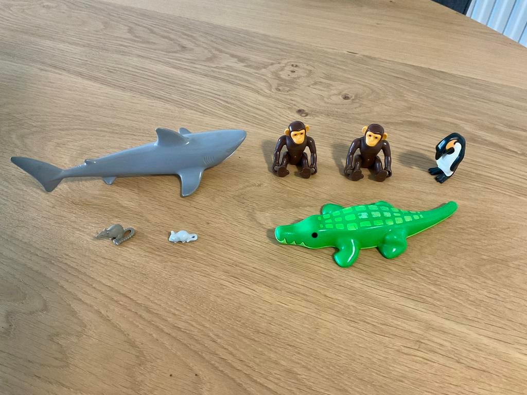 Playmobil : Haai / Krokodil / Pinguin / Apen / Rat / Muis, Ophalen, Gebruikt