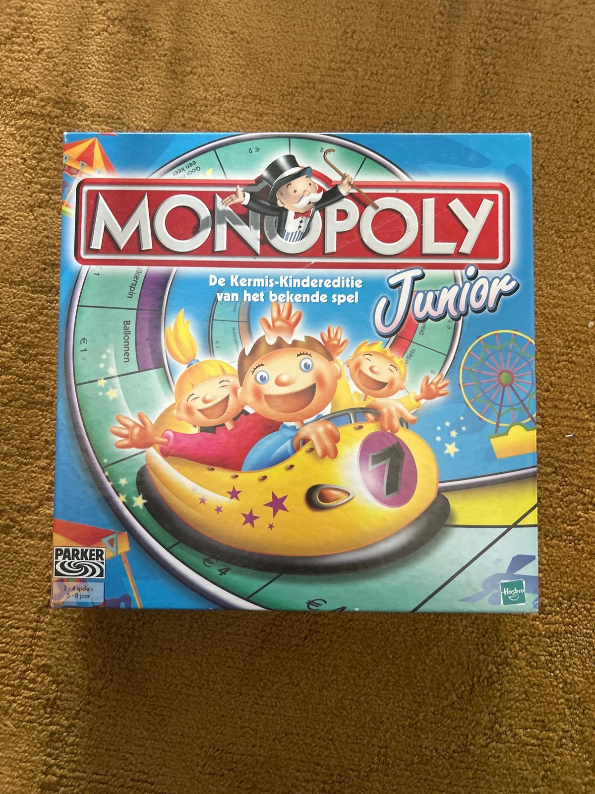 Monopoly Junior: De Kermis-Kindereditie - Compleet Spel, Drie of vier spelers, Ophalen of Verzenden, Zo goed als nieuw