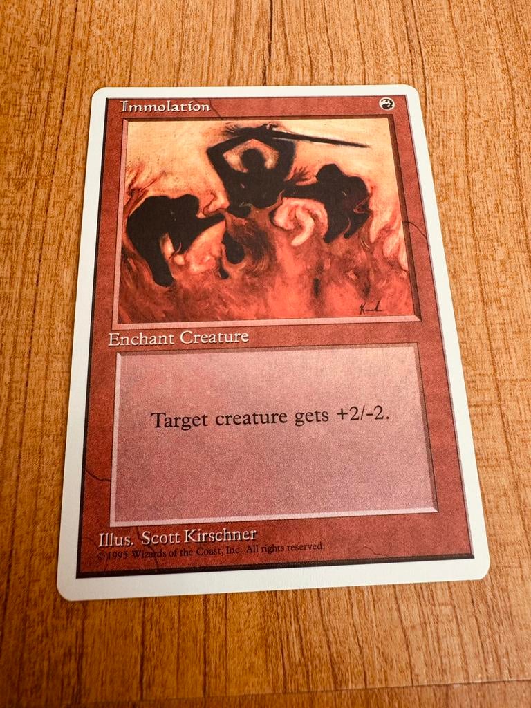 Magic The Gathering Deckmaster | Immolation, Ophalen, Zo goed als nieuw, Losse kaart