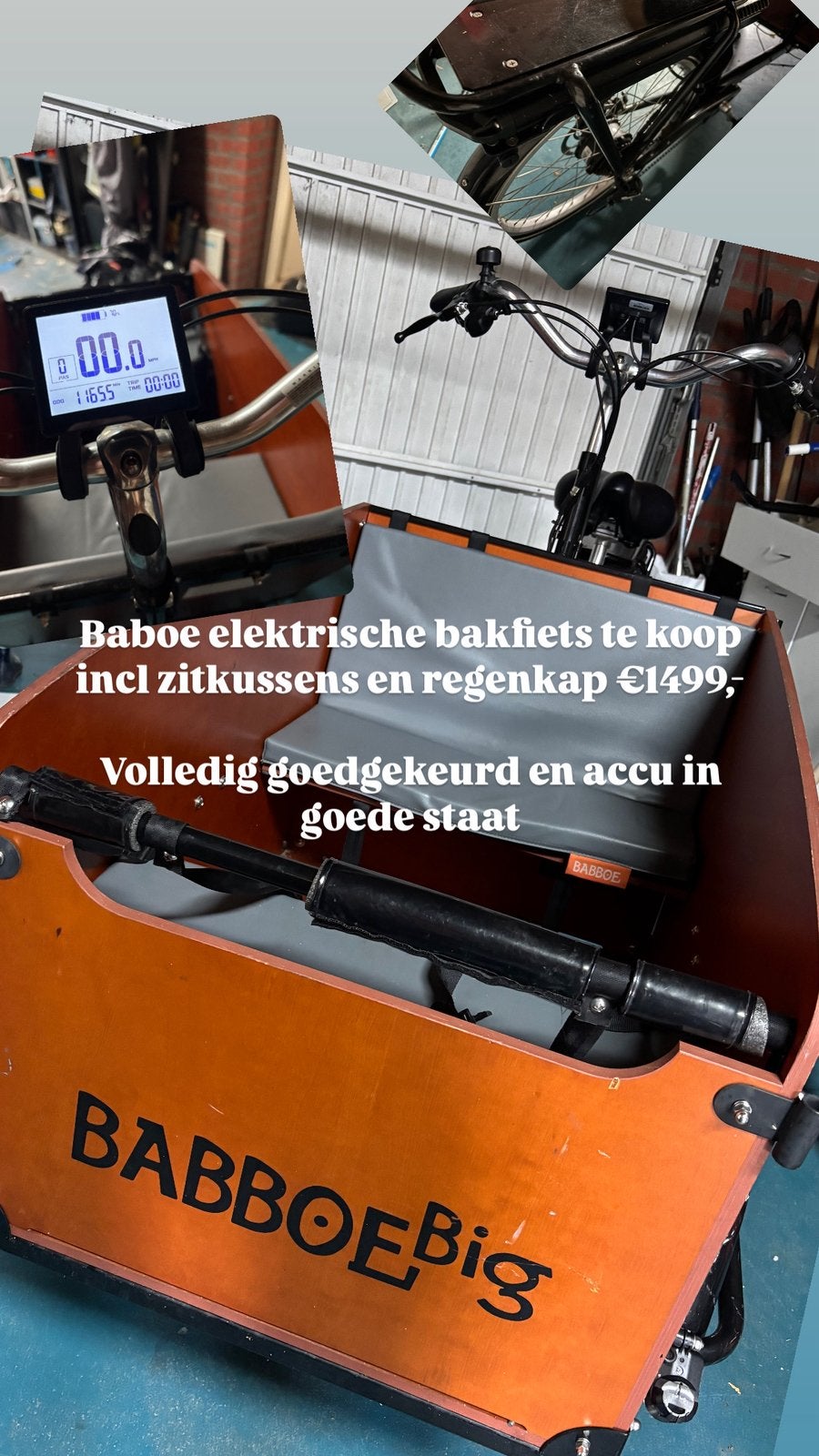 Baboe Big elektrische bakfiets, Ophalen of Verzenden, Gebruikt, 4 kinderen of meer, Overige merken