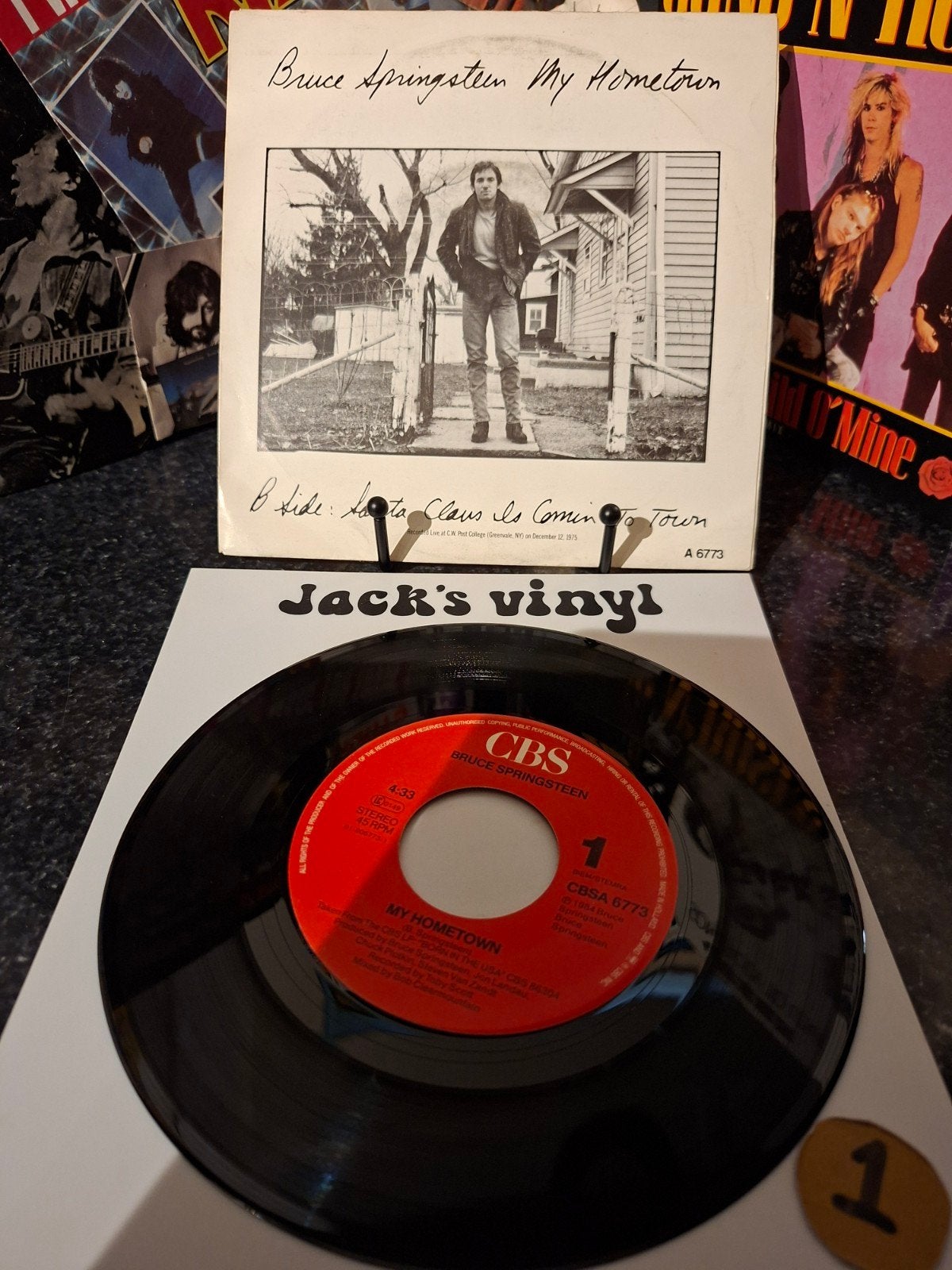 Bruce Springsteen - My Hometown 1985, Gebruikt, 7 inch, Ophalen of Verzenden, Beschermende buitenhoes