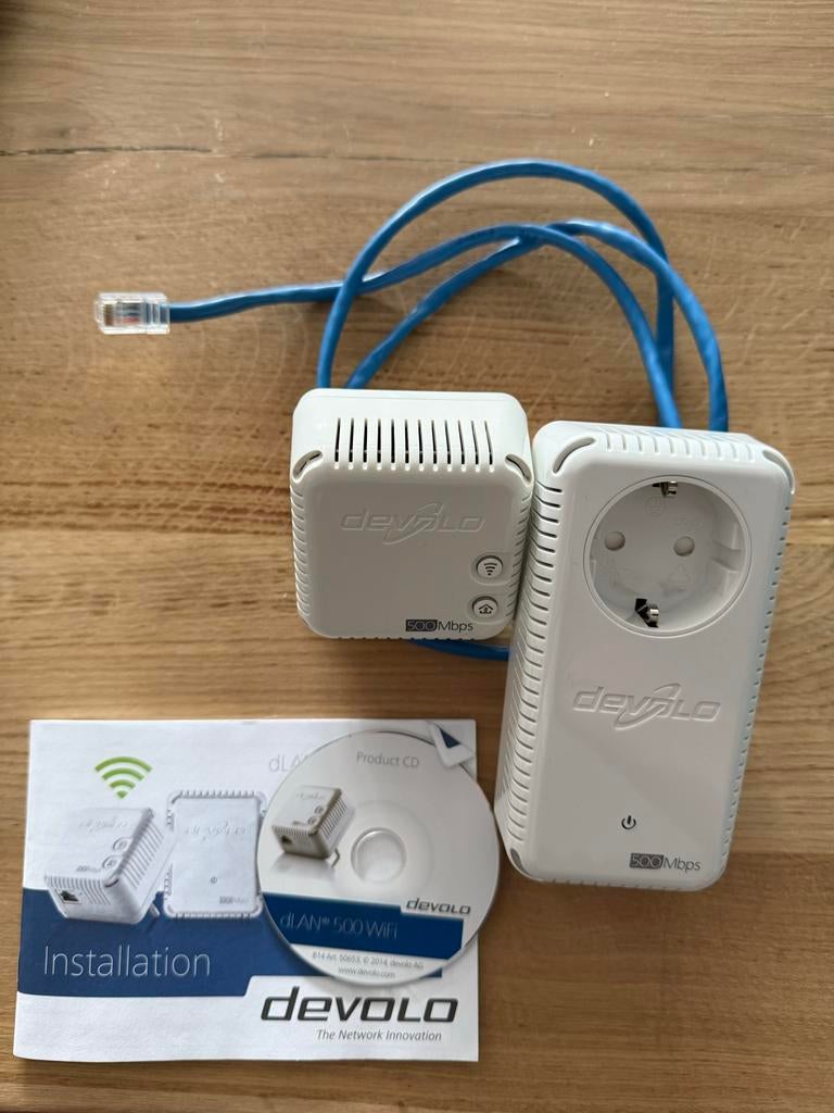 Devolo dLAN 500 duo+ Powerline Adapter Kit, Ophalen of Verzenden, Zo goed als nieuw