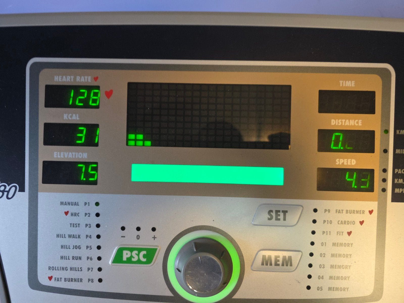 Tunturi T80 Professionele Loopband - groot loopvlak, zwaar, Ophalen, Buik, Zo goed als nieuw, Metaal