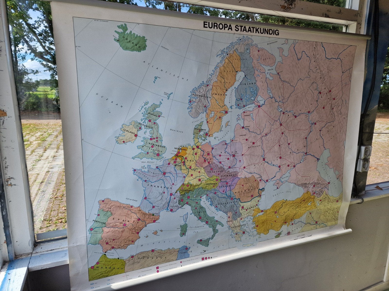 Schoolkaart: Europa, Antiek en Kunst, Ophalen of Verzenden, Aardrijkskunde