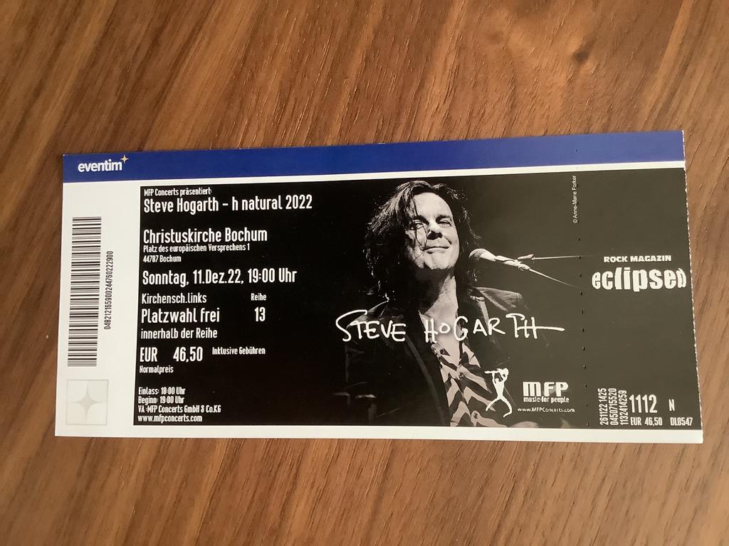 Oude concertkaartjes Marillion en steve hogarth, Verzamelen, Ophalen of Verzenden, Gebruikt, Foto of Kaart