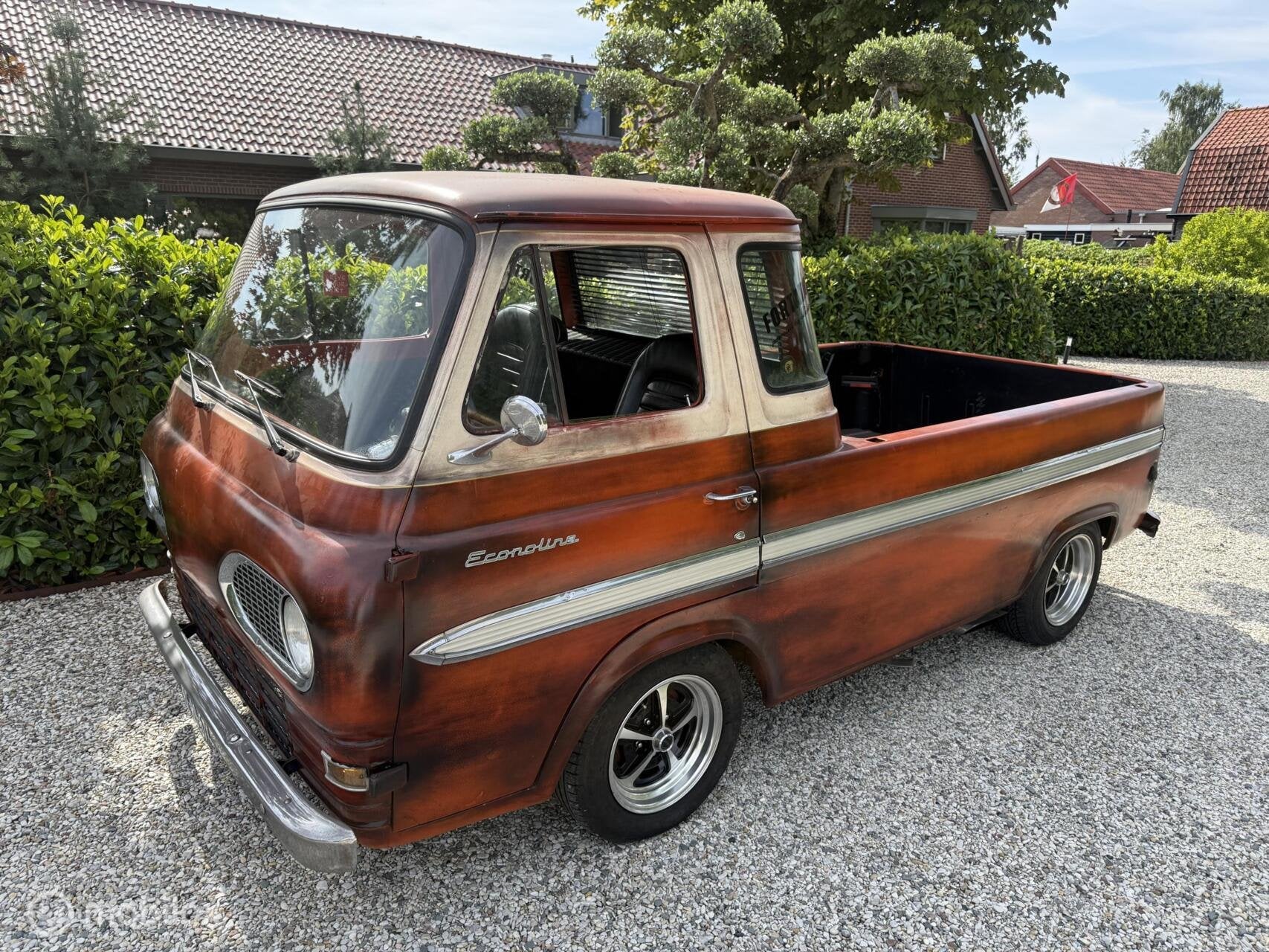 Ford Econoline Pickup V8 Custom – unieke patina hot rod, Auto's, Gebruikt, 8 cilinders, Bedrijf, 2 stoelen