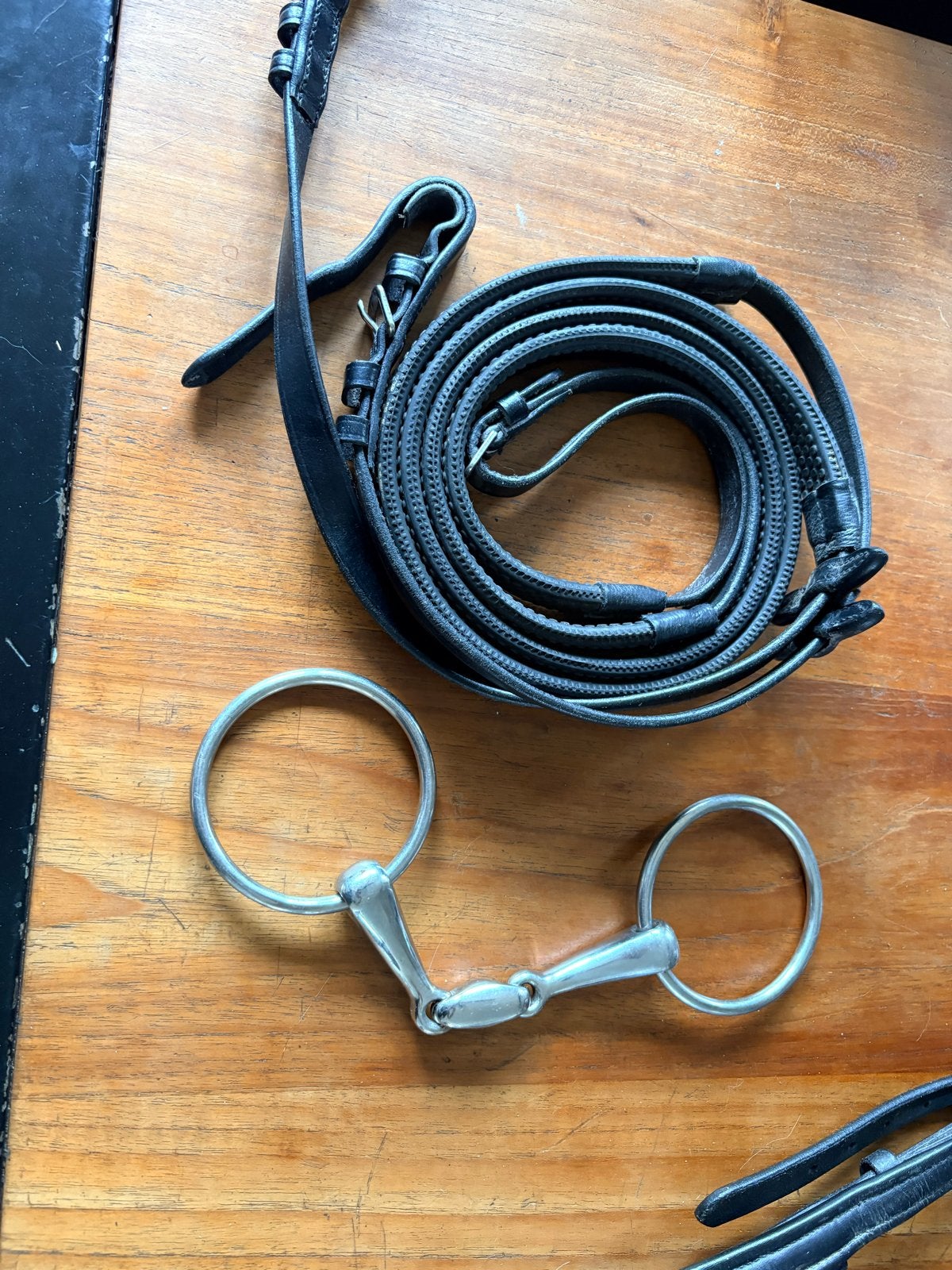 Rubber teugels en dubbel gebroken bit, Dieren en Toebehoren, Ophalen of Verzenden, Dressuur