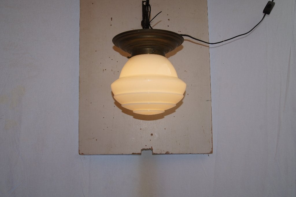 Plafond lamp ( Antiek, Gebruikt, Antiek, Ophalen of Verzenden, Wit
