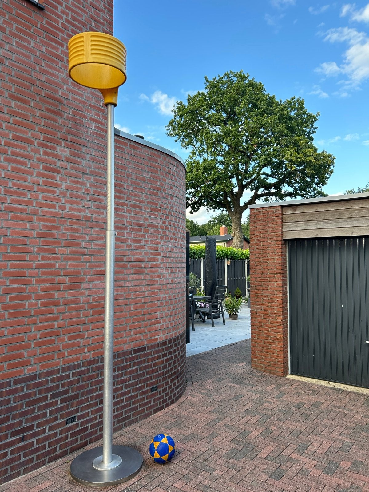 Verstelbare korfbalpaal met korf en bal, Ophalen, Gebruikt, Korf of Paal