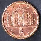 0,01 € munt Italië 2002.  ADV. no.35 S., Verzenden, Italië, 1 cent, Losse munt
