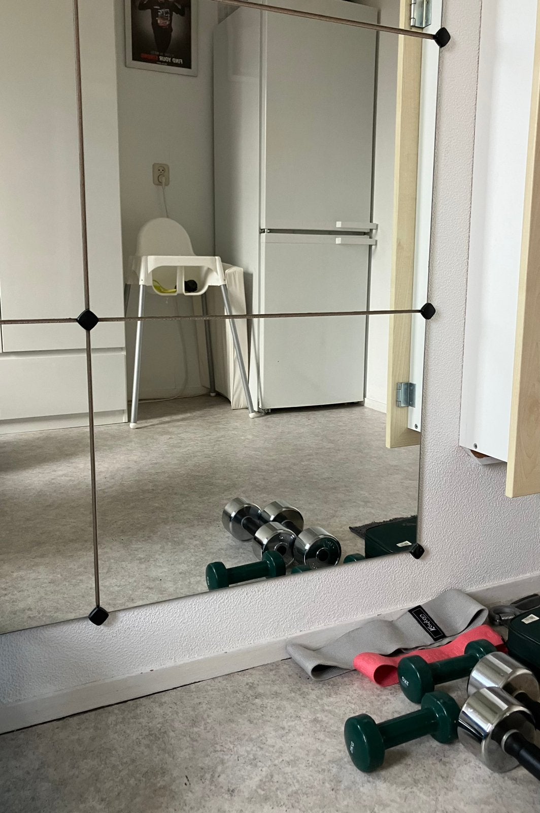 Spiegelwand 8x (60x45 cm) ideaal voor fitnessruimte, Ophalen, Rechthoekig