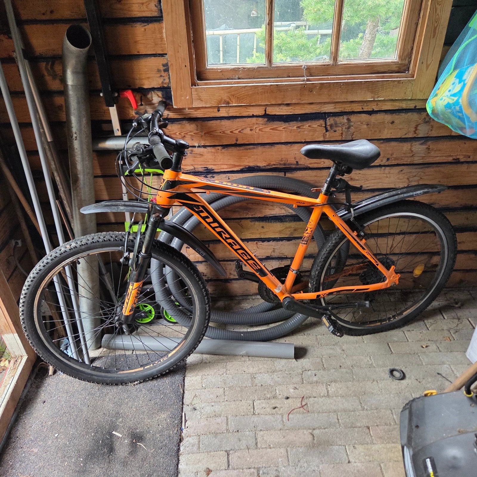 Mirage Mountainbike - Oranje/Zwart,, Gebruikt, Velgrem, Meer dan 20 versnellingen, 53 tot 57 cm